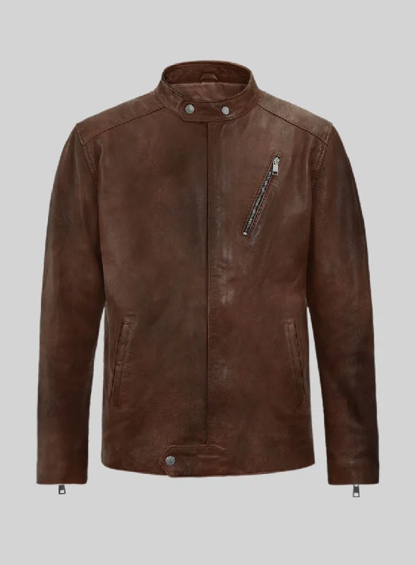 Dune Drifter Spanish Brown Biker Leather Jacket