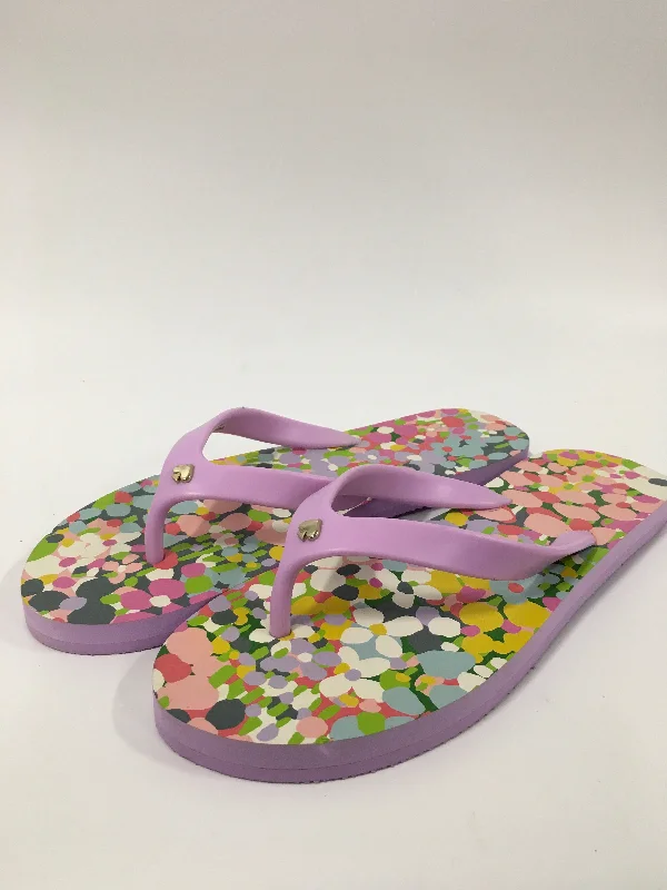 Fashion Enthusiast Multi-colored Sandals Flip Flops Kate Spade, Size 7