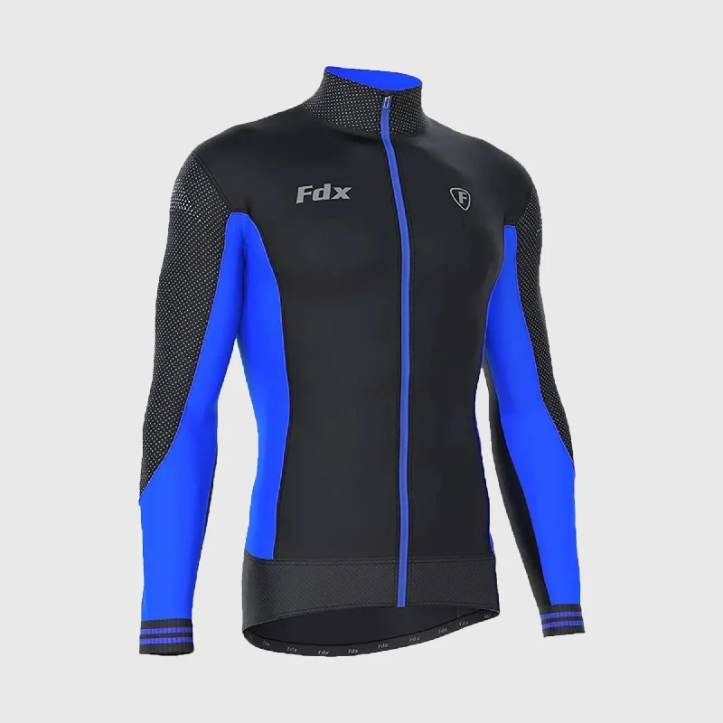 Fdx Thermodream Men's & Boy's Blue Thermal Roubaix Long Sleeve Cycling Jersey