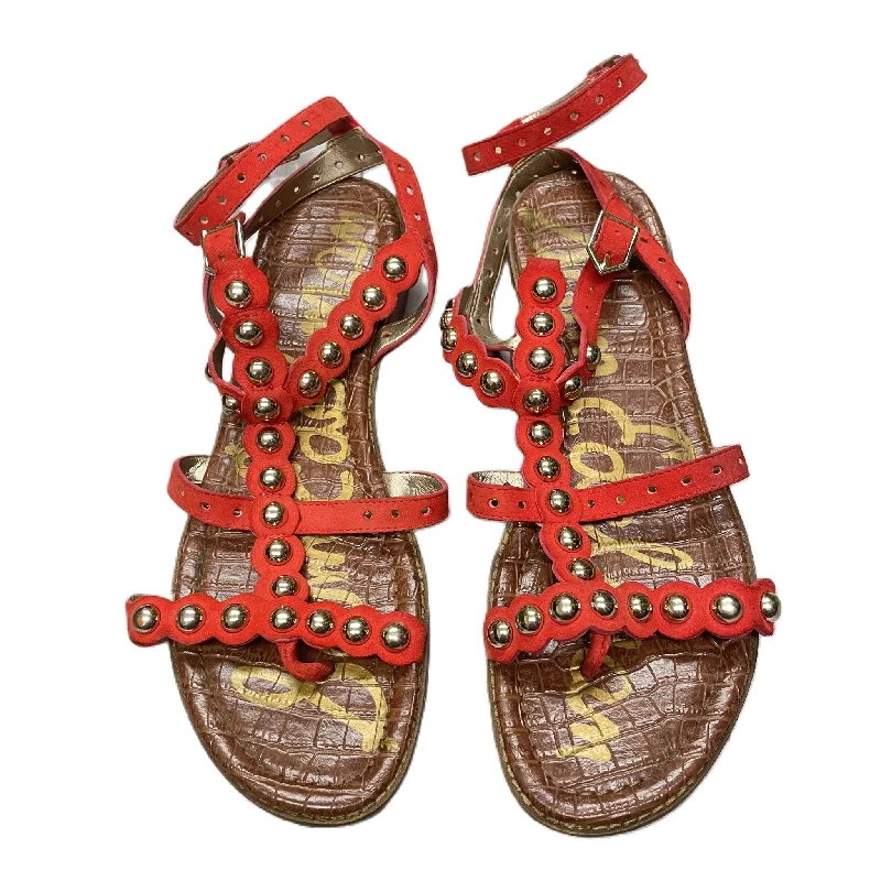 Opulent Design Red Sandals Designer By Sam Edelman, Size: 8.5