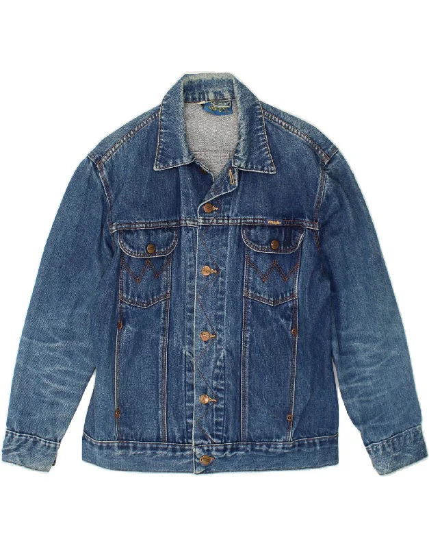 WRANGLER Mens Denim Jacket UK 38 Medium Blue