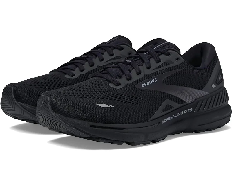 Classy Aesthetic Men's Adrenaline Gts 23 Running Shoes In Black/black/ebony
