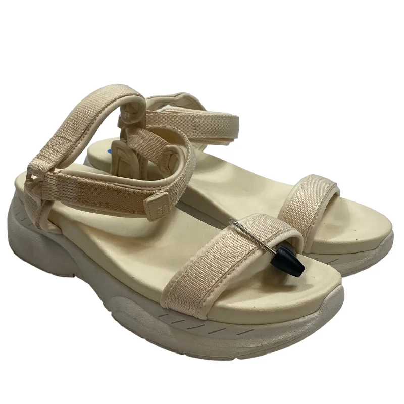 Stylish Detailing Cream Sandals Sport All In Motion, Size 11