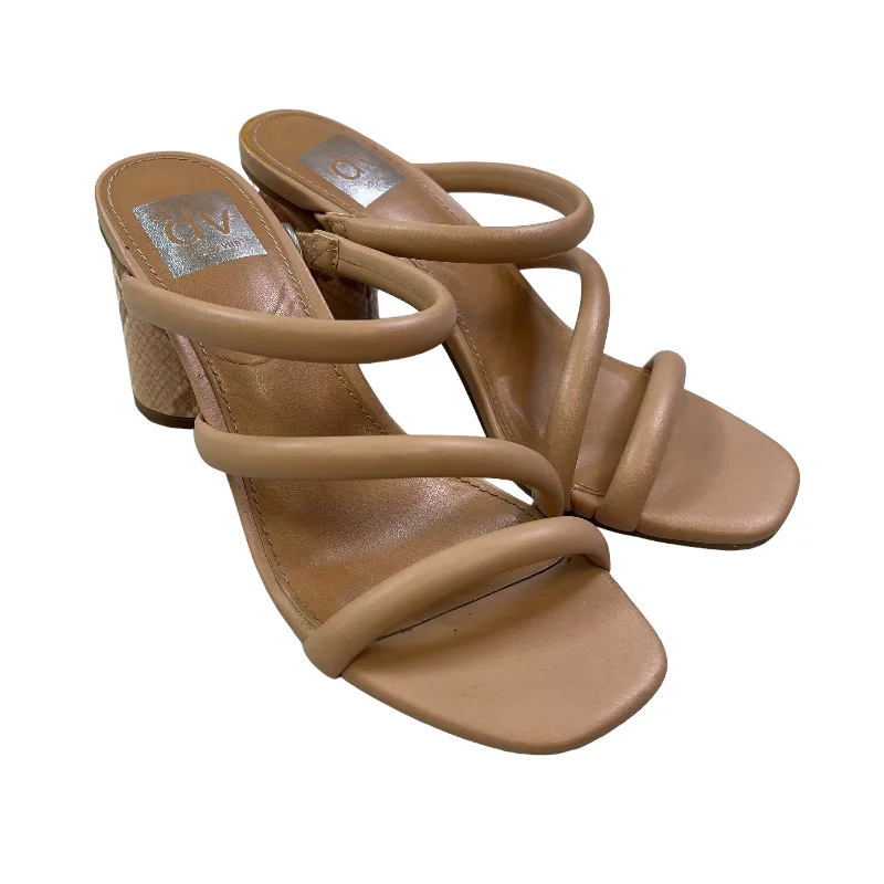 Elevated Design Cream Sandals Heels Block Dolce Vita, Size 6.5