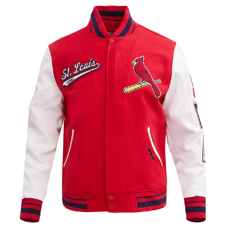 MLB ST. LOUIS CARDINALS SCRIPT TAIL MEN'S RIB WOOL VARSITY (RED/WHITE/MIDNIGHT NAVY)