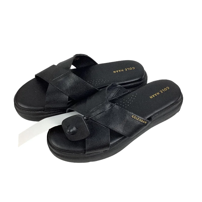 Premium Finish Black Sandals Designer Cole-haan, Size 8.5