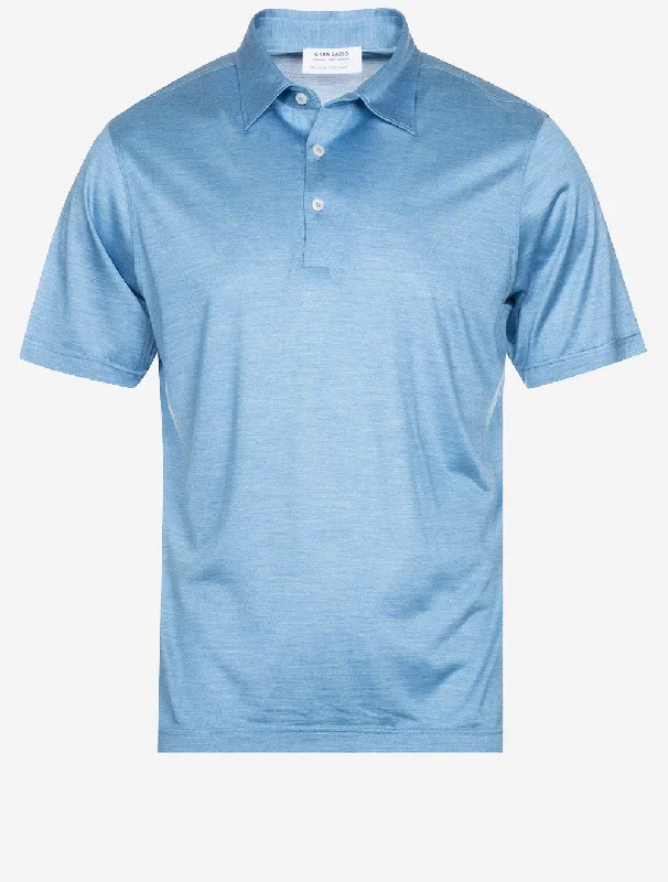 Silk Polo Blue