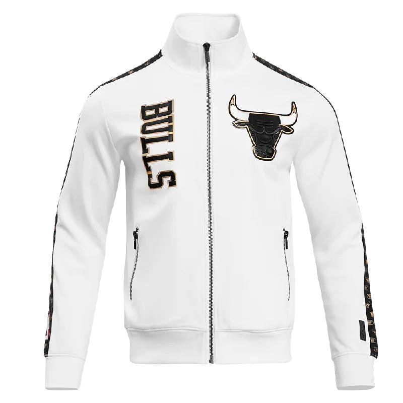 CHICAGO BULLS PRINT TAPING DK TRACK JACKET (WHITE/BLACK)