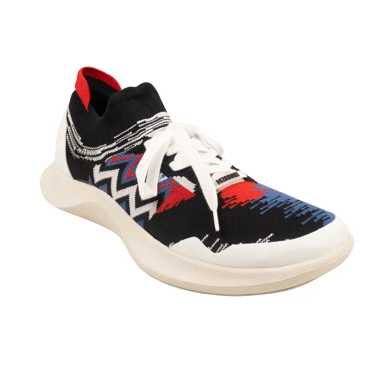 Chic Minimalism Missoni Acbc"" Fly Knit Sneakers - Black/Red