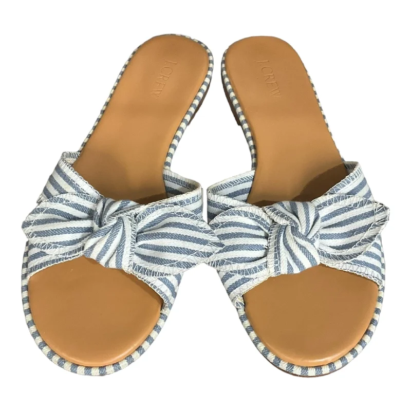Refined Details Striped Pattern Sandals Flip Flops J. Crew, Size 7.5