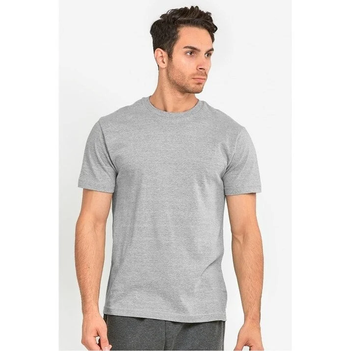 Men's Crew Neck Solid Cotton Heavyweight T Shirt