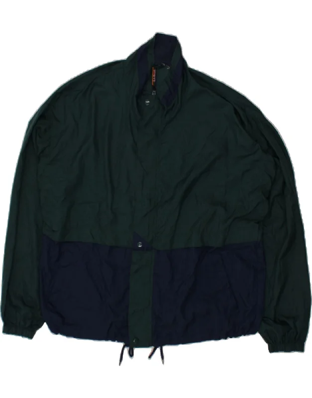 L.L.BEAN Mens Rain Jacket UK 44 2XL Green Colourblock