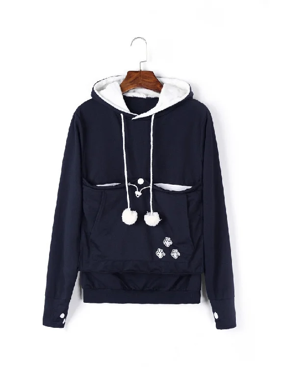 Navy blue cat hoodies