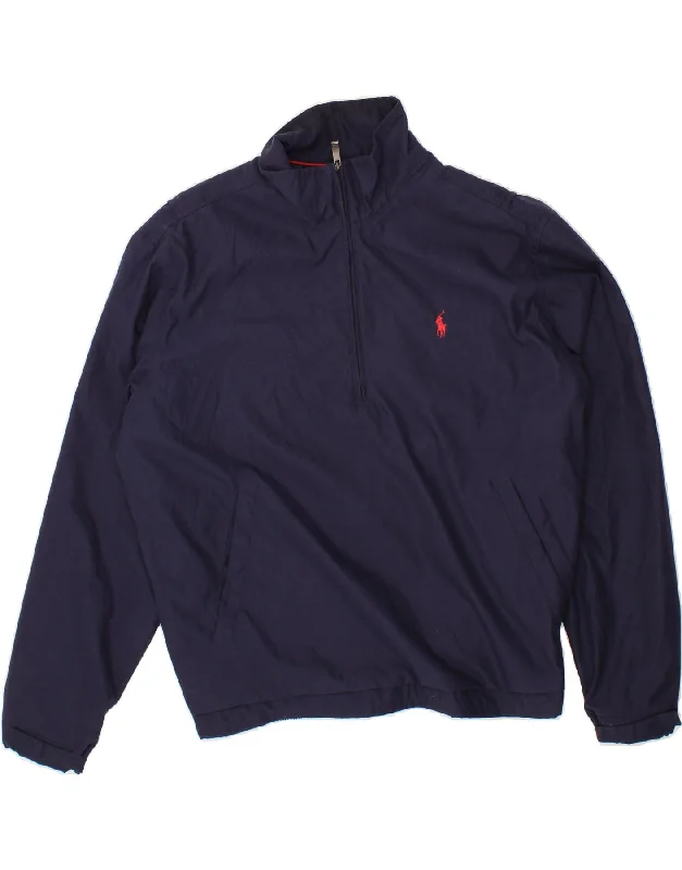 POLO RALPH LAUREN Mens Pullover Rain Jacket UK 38 Medium Navy Blue