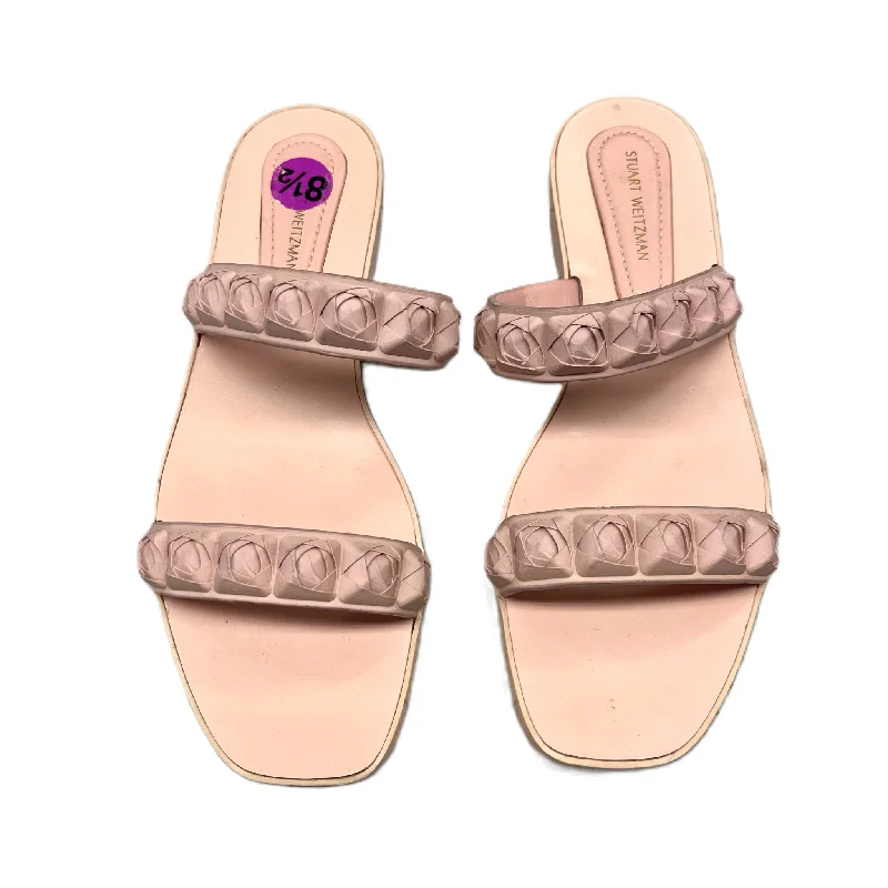 Subtle Glamour Pink Sandals Designer By Stuart Weitzman, Size: 8.5