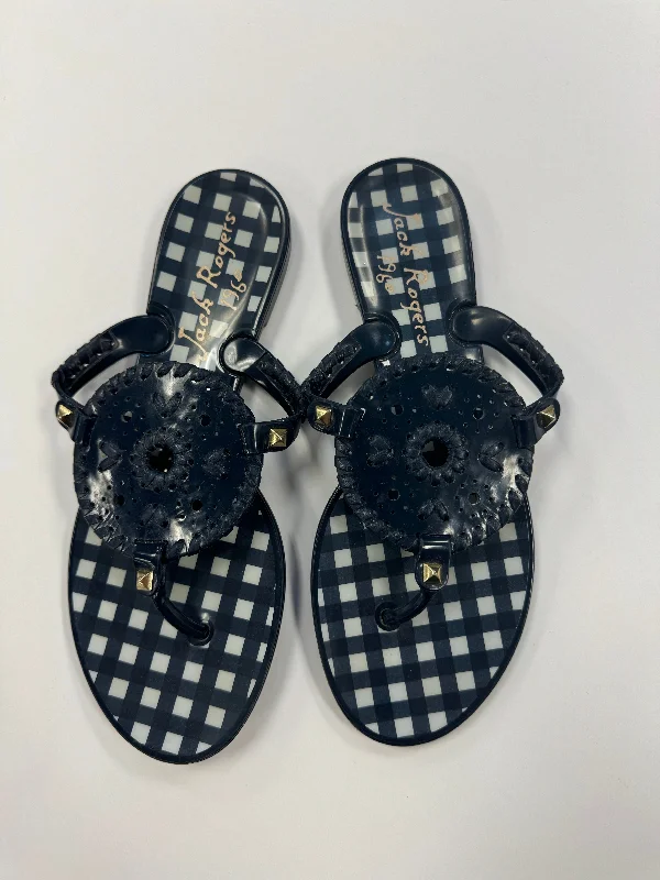 Casual Comfort Blue Sandals Flip Flops Jack Rogers, Size 7