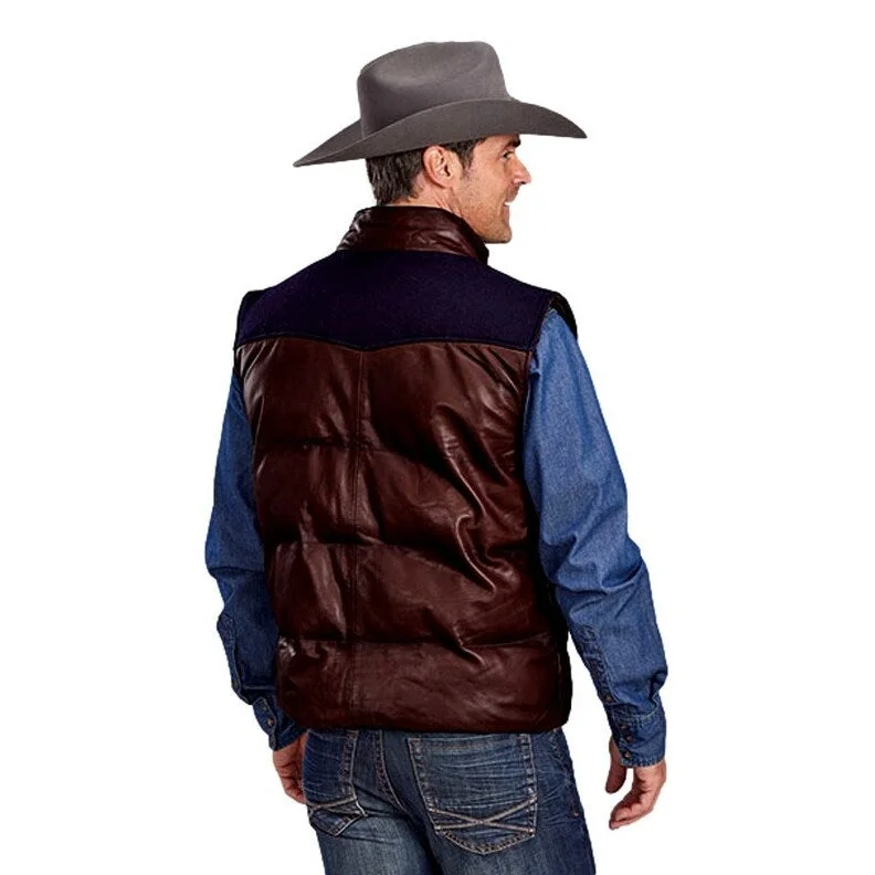 Stetson Western Vest Mens Quilted Welt Pockets 11-097-0541-6028 BR