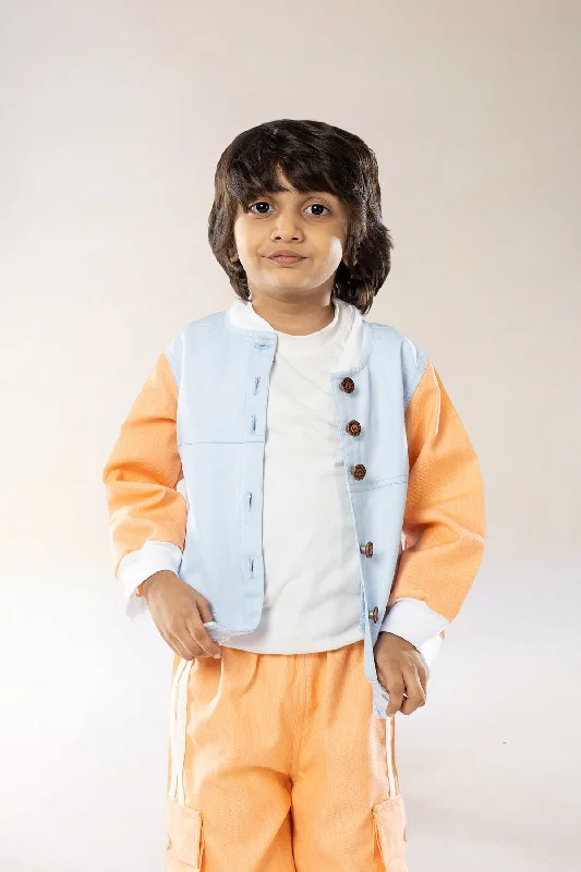 Orange Charm Boys Denim Jacket