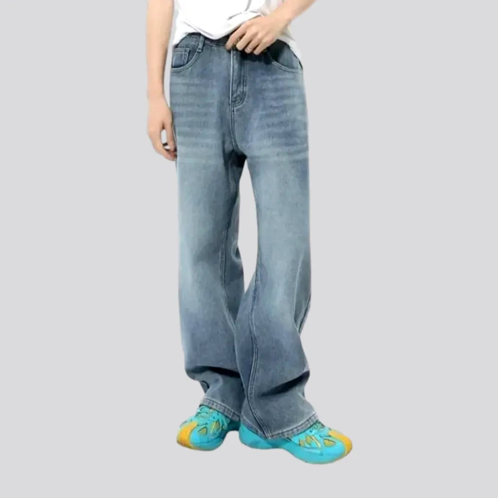 Faded wash stylish men's jeans