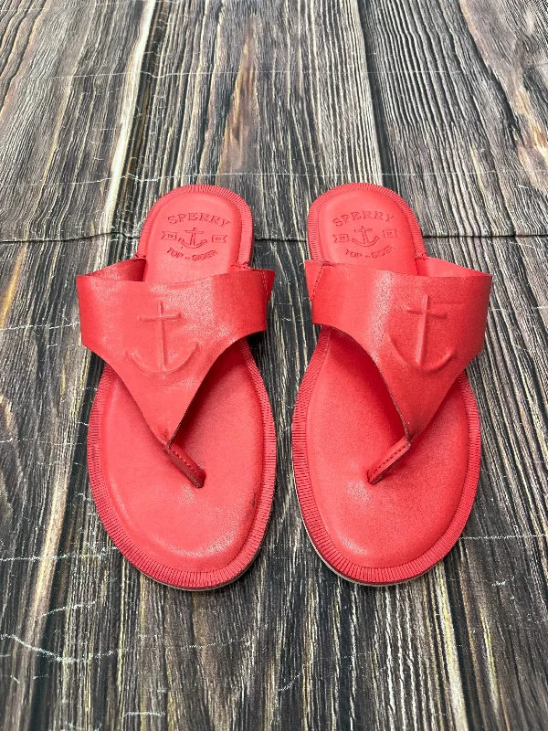Casual Comfort Pink Sandals Flip Flops Sperry, Size 9