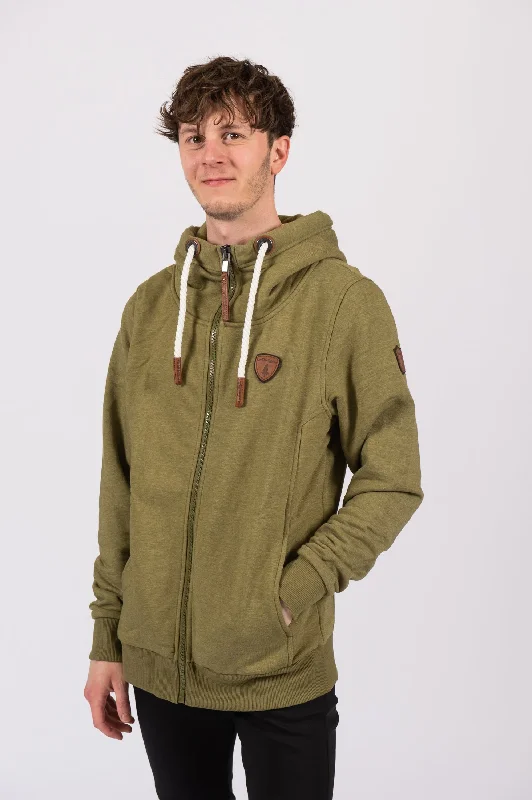 Zeus Olive Zip Hoodie