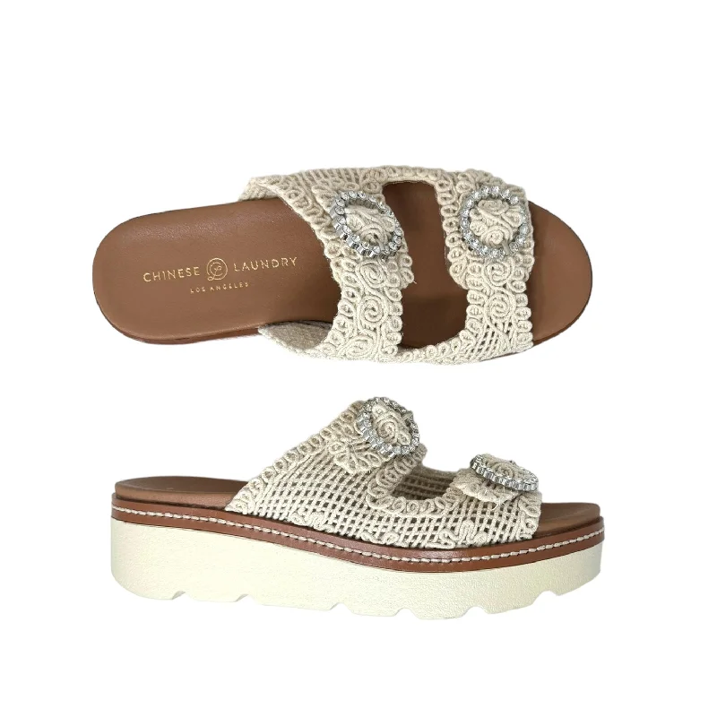 Statement Elegance Sonder Macrame Sandal Chinese Laundry, Size 9