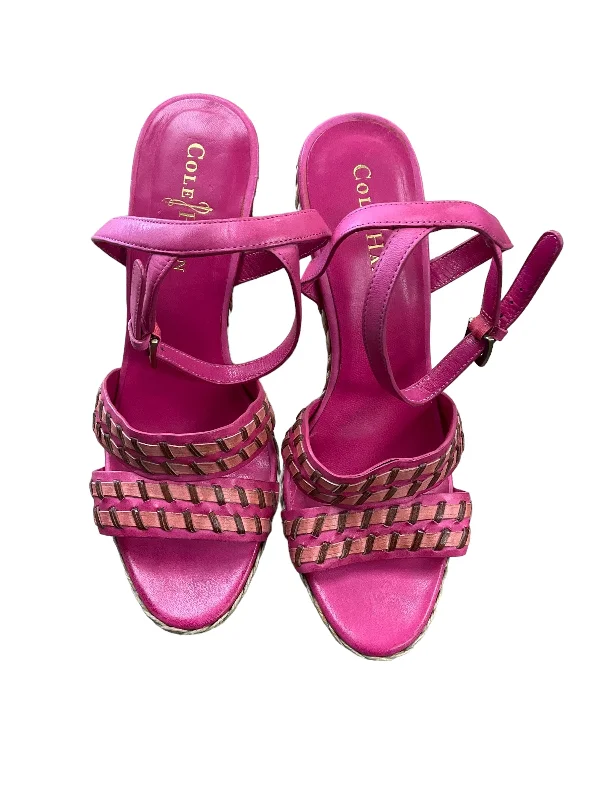 Luxury Statement Pink Sandals Heels Stiletto Cole-haan, Size 6.5