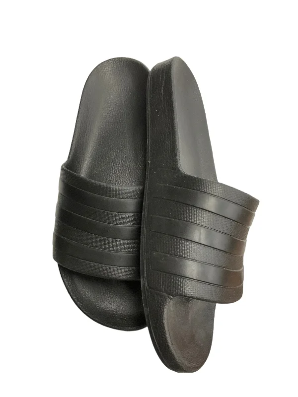 Luxe Styling Black Sandals Sport Adidas, Size 9