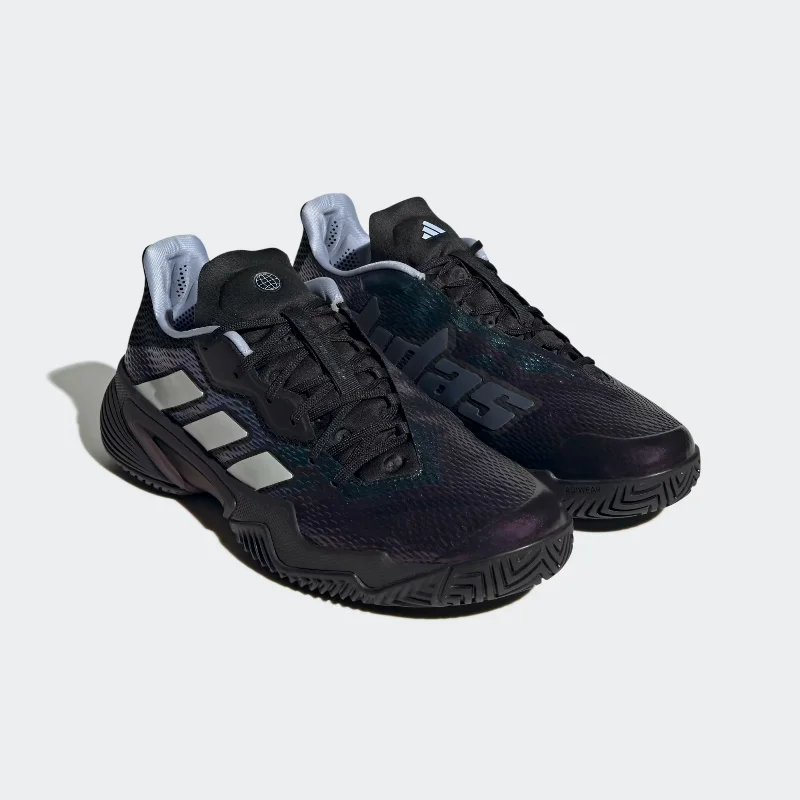 Glamorous Details Adidas Barricade HQ8415 Sneakers Men's US 10.5 Black Lace Up Tennis Shoes TF255