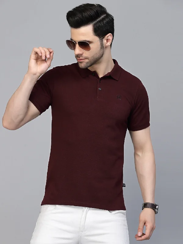 Cotton Solid Half Sleeves Polo T-Shirt