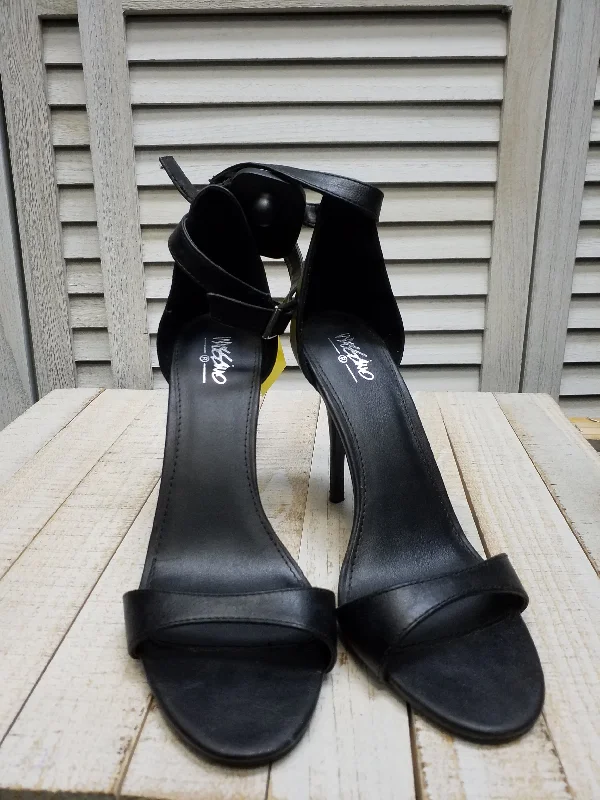 Urban Trends Black Sandals Heels Stiletto Massimo Dutti, Size 8