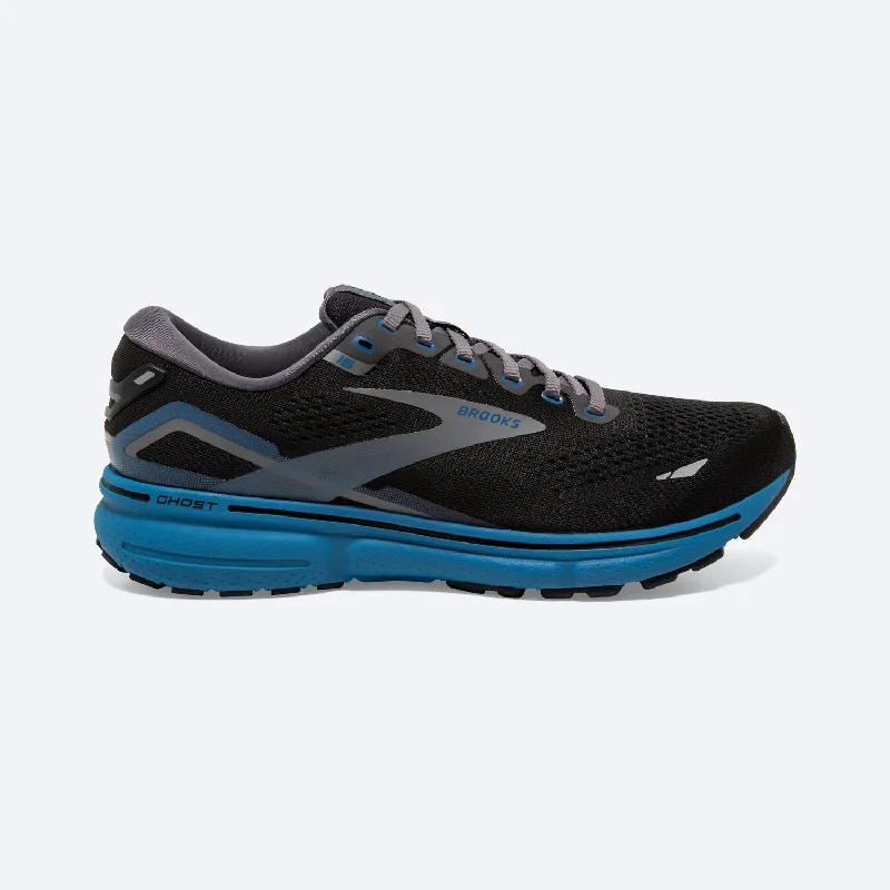 Monochrome Appeal Men's Ghost 15 Running Shoes - D/medium Width In Black/blackened Pearl/blue