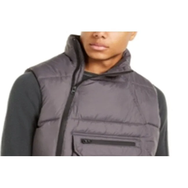 American Stitch Men's Side Zip Puffer Vest Gray Size X-Large