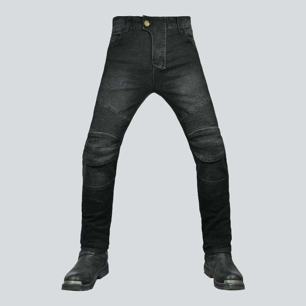 Casual men's moto jeans