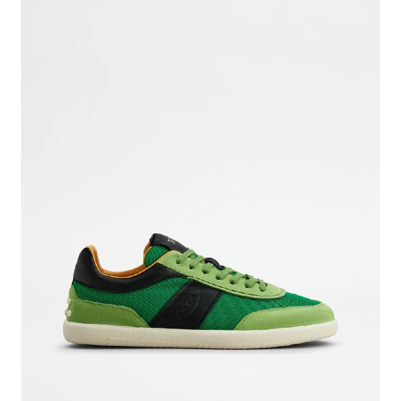 Classy Aesthetic Tod's Tabs Sneakers in Suede and Technical Fabric