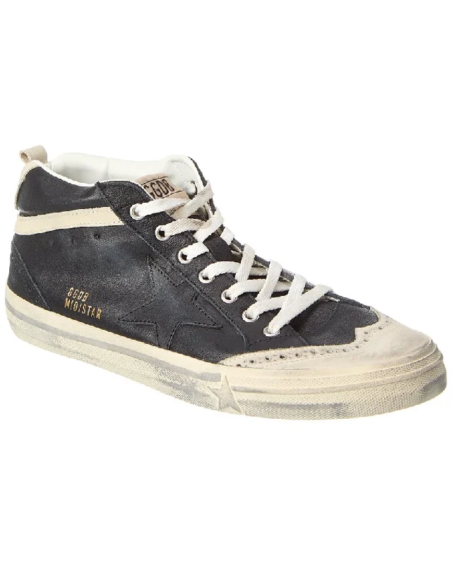 Stylish Accent Golden Goose Mid Star Leather Sneaker