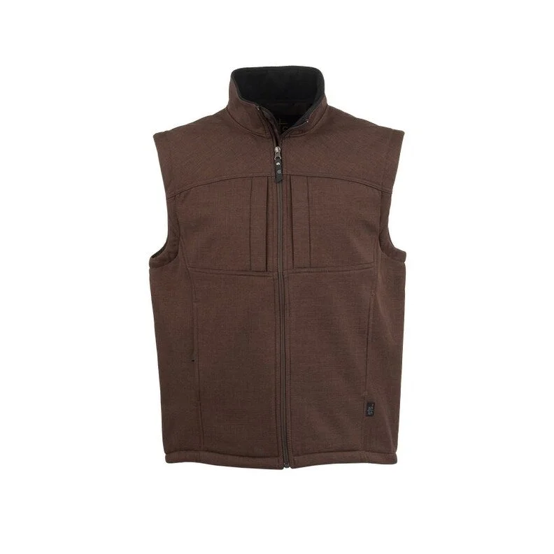 StS Ranchwear Western Vest Mens Fleece Zip Weston Chocolate STS3016