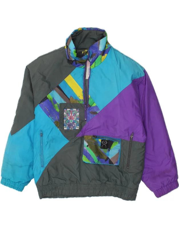 VINTAGE Mens Windbreaker Jacket UK 42 XL Multicoloured Colourblock