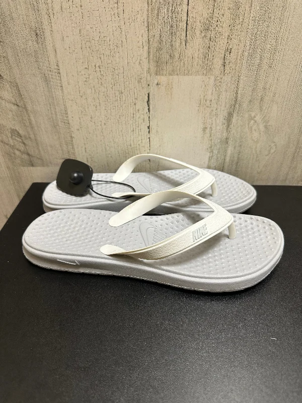 Luxury Statement Grey Sandals Flip Flops Nike, Size 9