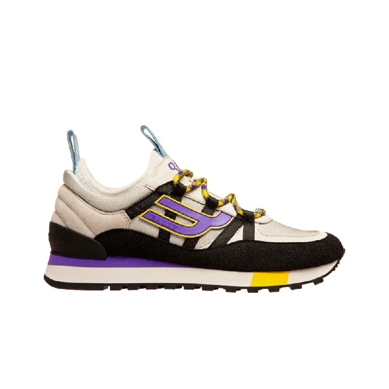 Contemporary Chic Bally Glick 6239599 Men's Black and Dust White Synthetic Sneakers