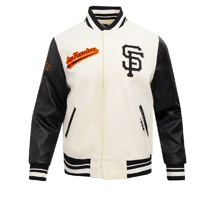 MLB SAN FRANCISCO GIANTS SCRIPT TAIL MEN'S RIB WOOL VARSITY (EGGSHELL/ BLACK)