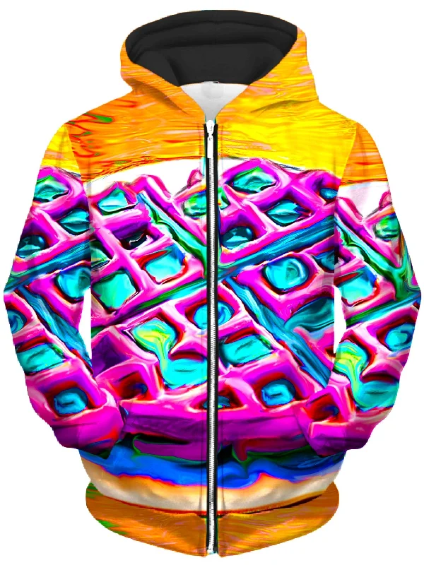 Waffles Unisex Zip-Up Hoodie