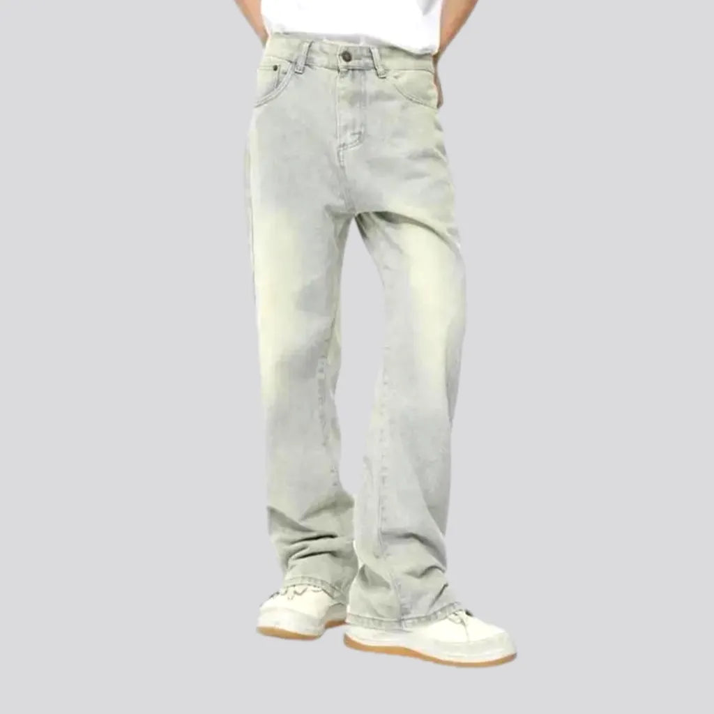 Mid-waist stylish jeans for men