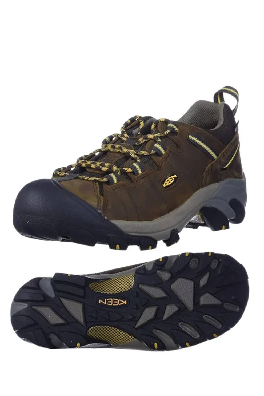 Elegant Accents Men's Targhee Ii Low Hiking Shoes In Cascade Brown/golden Yellow