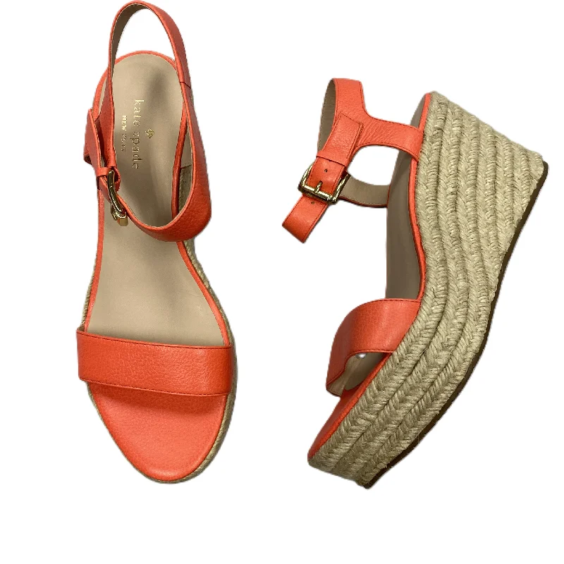 Timeless Allure Coral Sandals Designer By Kate Spade, Size: 10