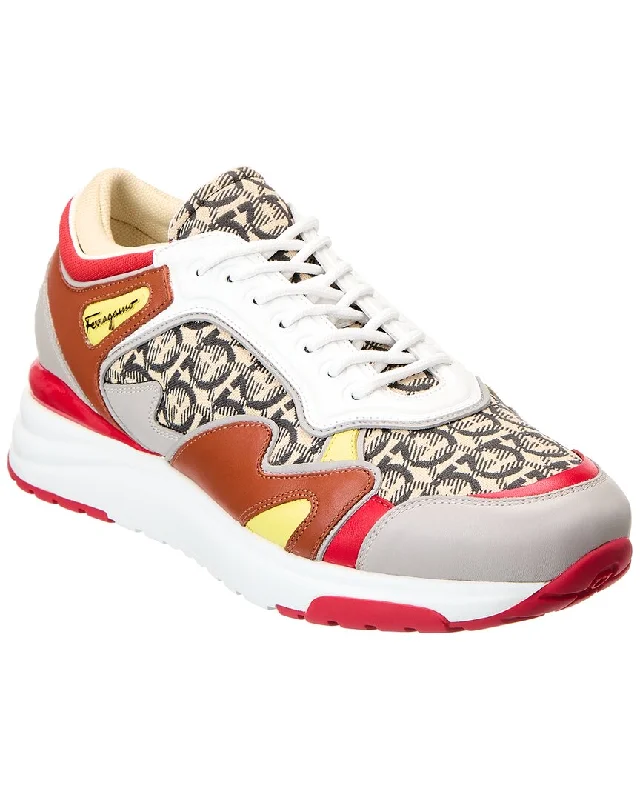 Contemporary Chic Ferragamo Now Canvas & Leather Sneaker