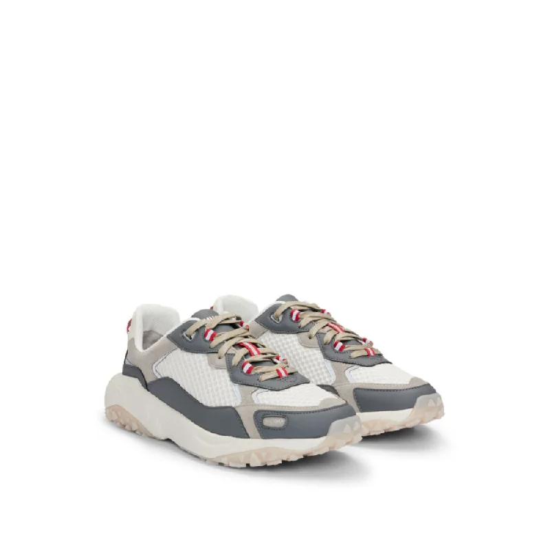 Versatile Glamour Mixed-material trainers with leather facings