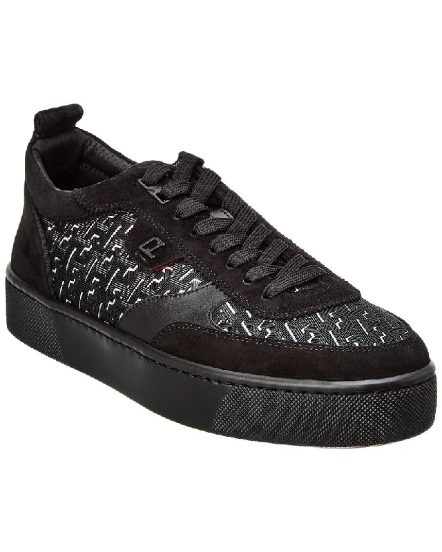 Urban Chic Christian Louboutin Happyrui Coated Canvas & Suede Sneaker