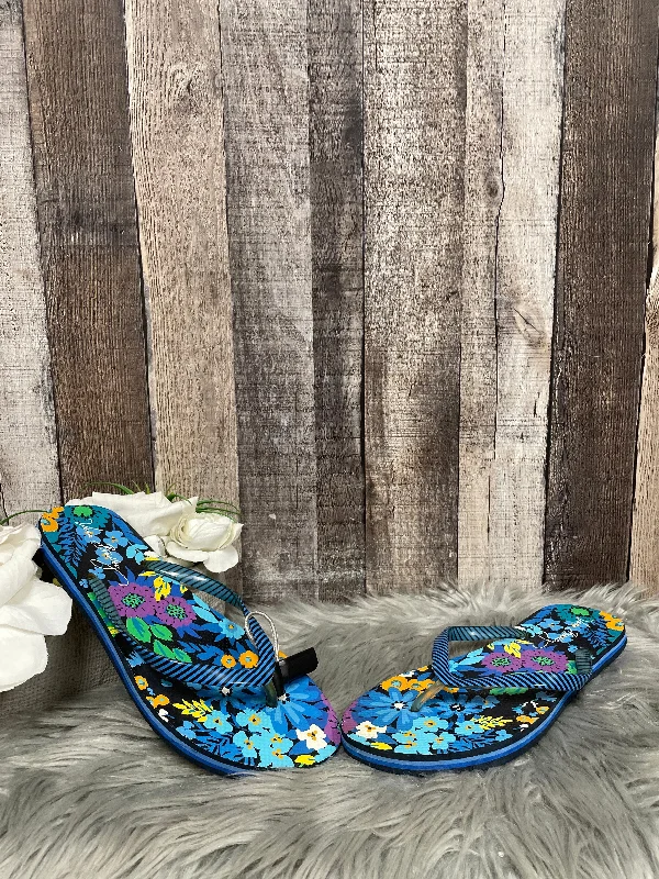 Ultra Sleek Multi-colored Sandals Flip Flops Vera Bradley, Size 8