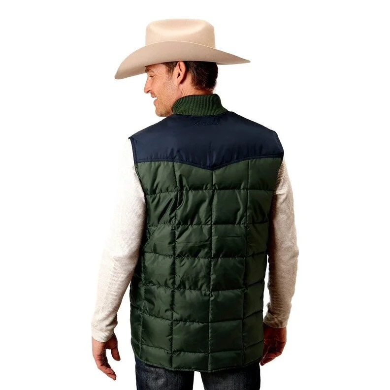 Roper Western Vest Mens OPP Down Filled Green 03-097-0763-0536 GR